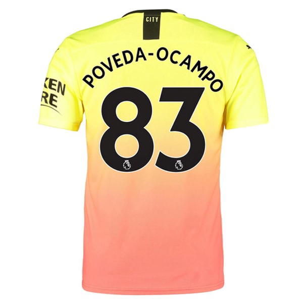 Trikot Manchester City NO.83 Poveda Ocampo Ausweich 2019-20 Orange Fussballtrikots Günstig